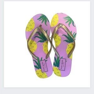NWOT Kate Spade Pink Nassau Pineapple Flip Flops Sz 5